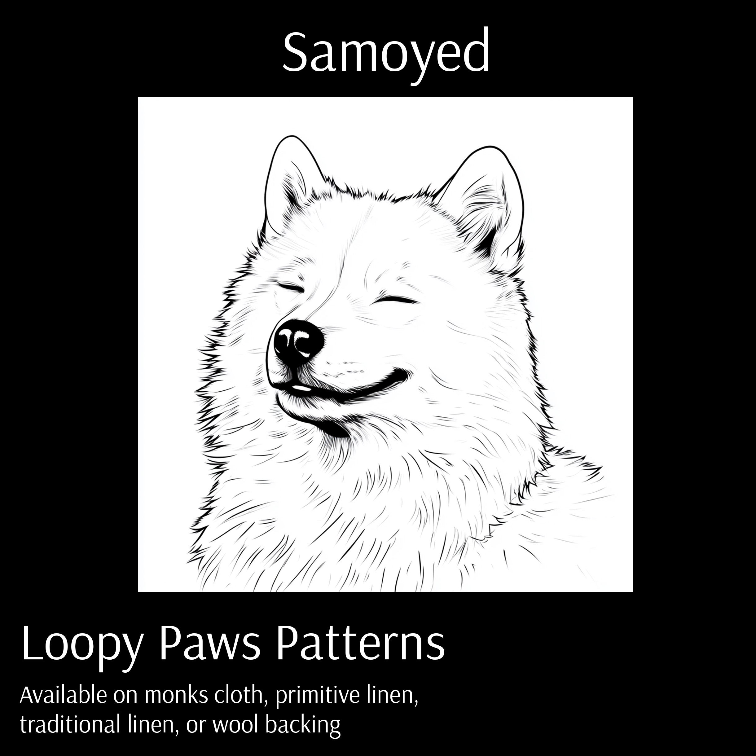 Samoyed - Loopy Paws Pattern
